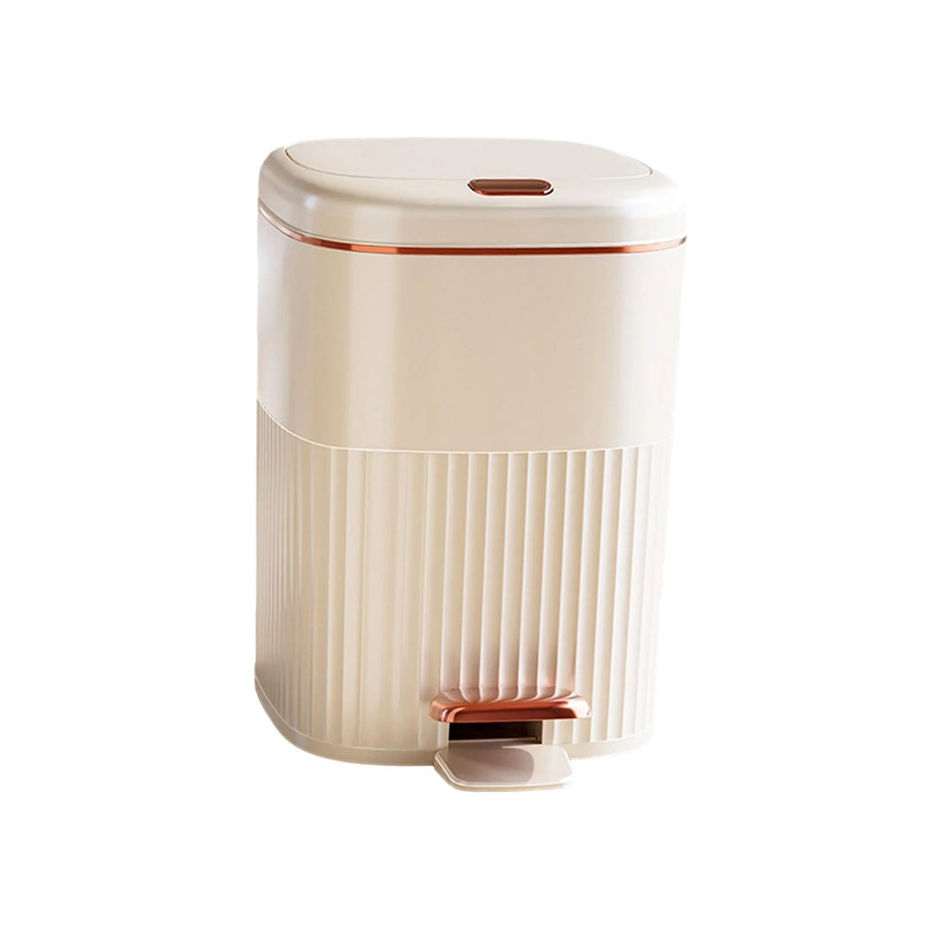 White Aureate 8L Step Trash Can Y9541