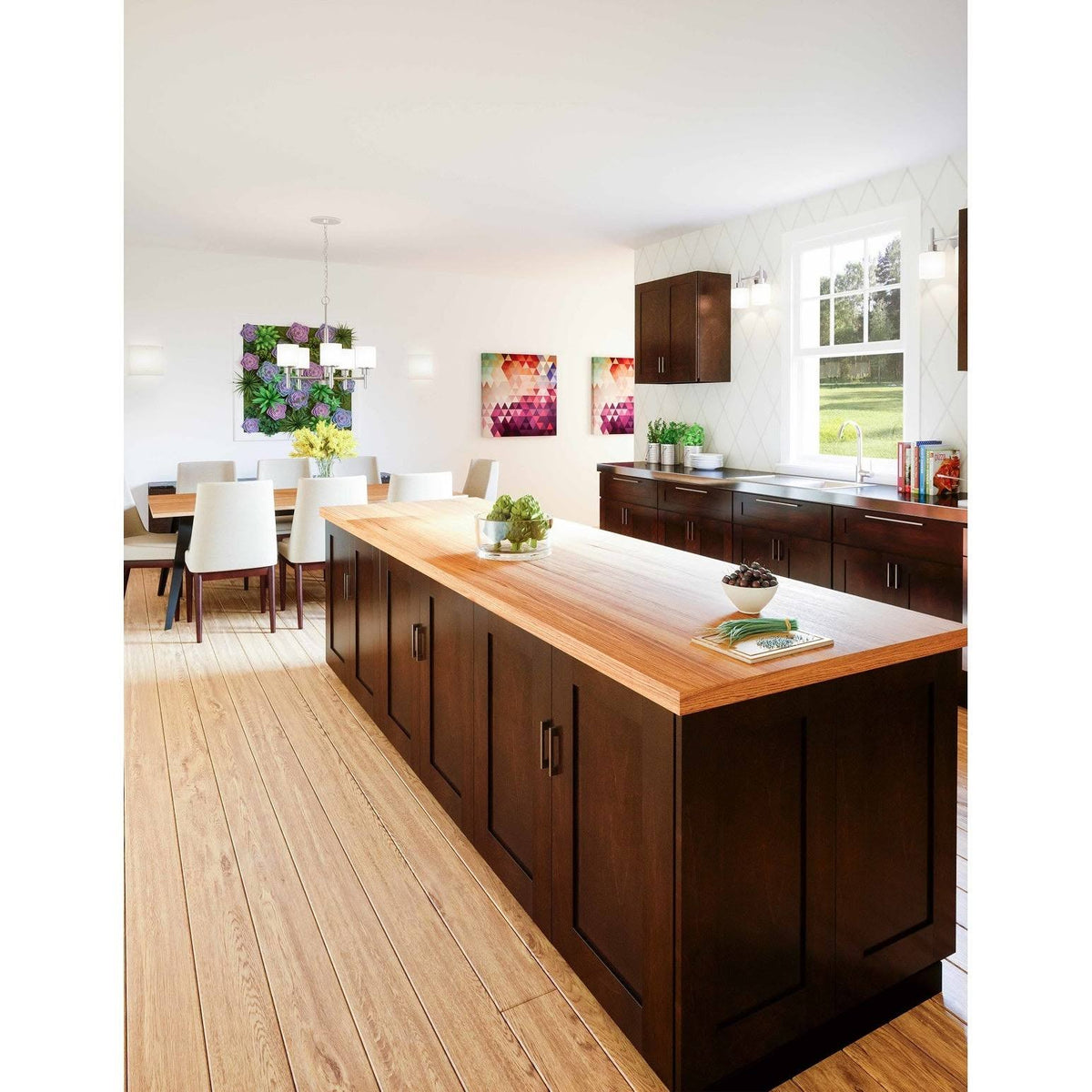 Espresso Double Door Kitchen Cabinet G49013
