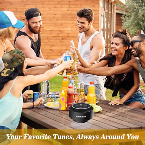 Bluetooth Shower Speaker with Suction Cup, IP67 Waterproof Speaker with LED Light B413
