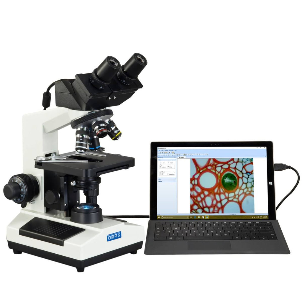 40X-2000X Built-in 3.0MP Digital Camera Compound LED Binocular Microscope with Vinyl Carrying Case A51945