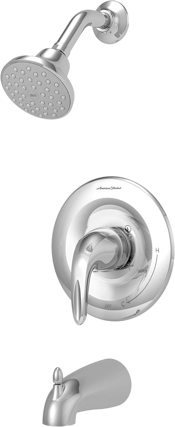 Polished Chrome 3 Tub Trim Kit with Shower Head and Cartridge I390404