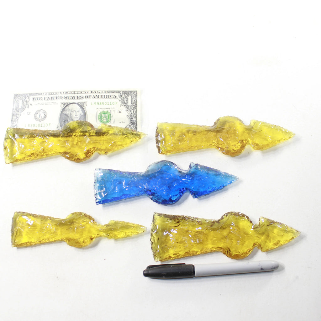 Glass Ornamental Tomahawk Heads Y282