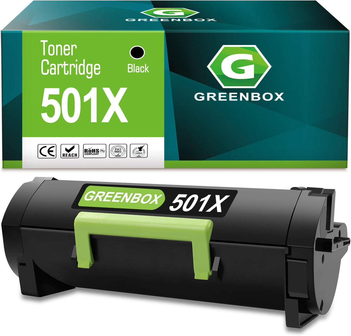 2 Pack Black Remanufactured Toner Cartridge for Lexmark Printer A33508