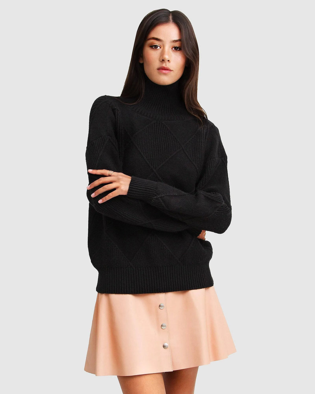 Black Turtleneck Jumper V660