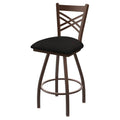 Bronze Swivel Stool with Espresso Seat J650