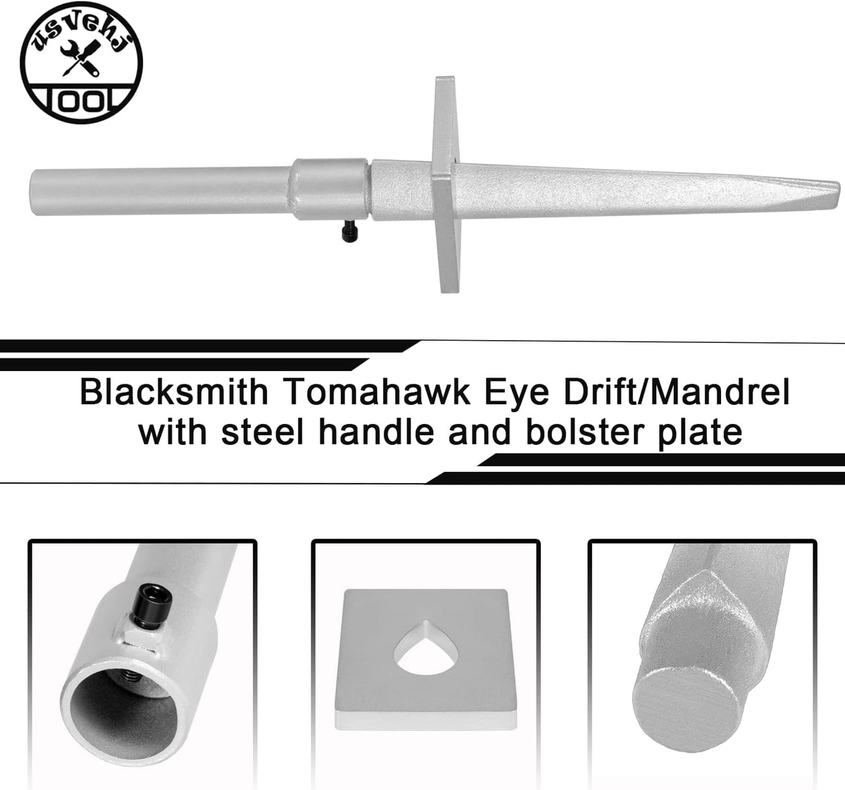 Tomahawk Eye Drift/Mandrel with Steel Handle and Bolster Plate, Pack of 2 Y620678