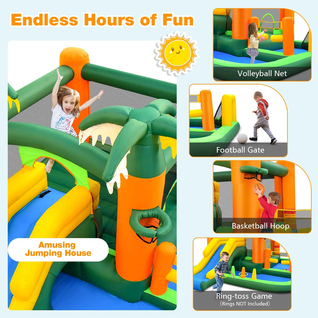 8-in-1 Inflatable Bounce Castle with 950W Blower Q35293