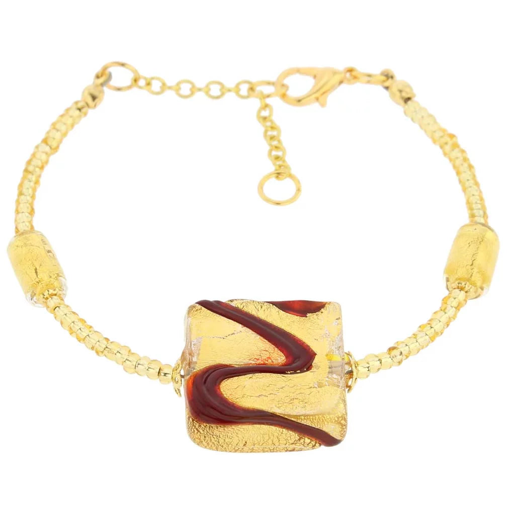 Murano Glass Red Bracelet B428376