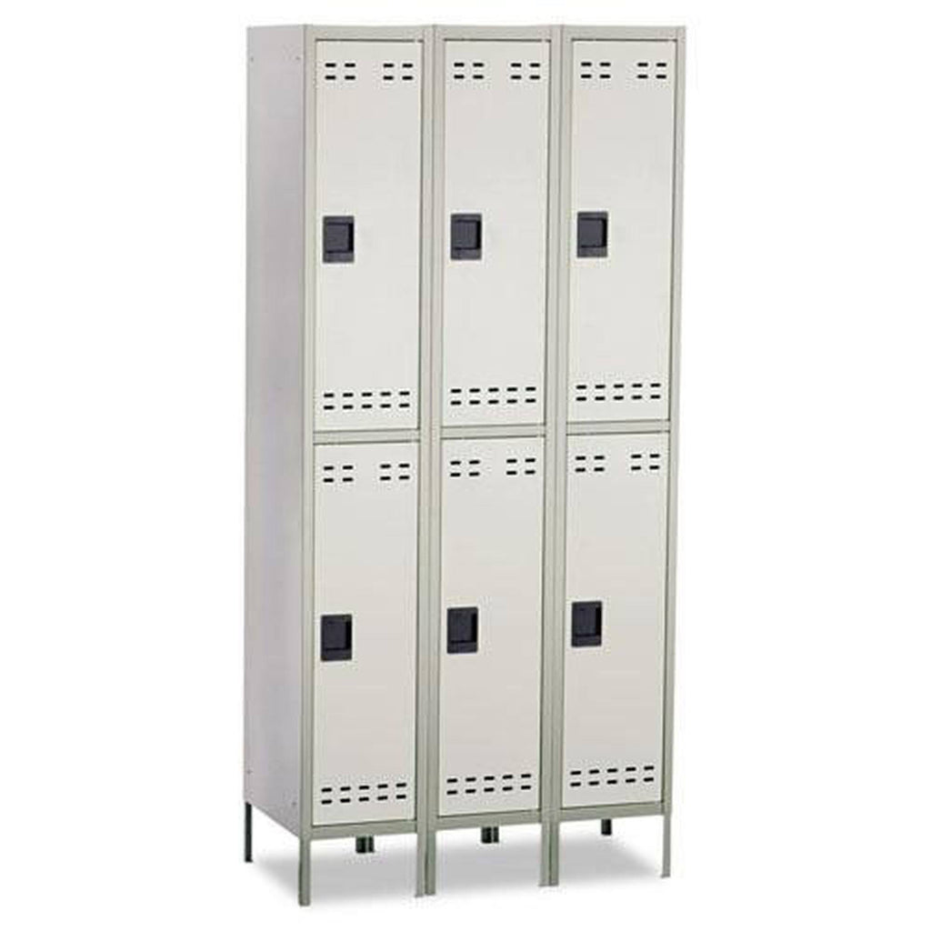 Gray Double Tier Locker, 3 Column W92869