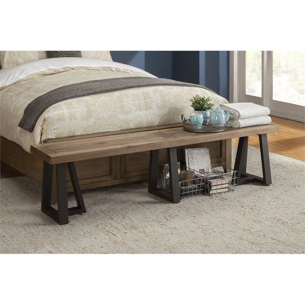 4 Piece Wood Dining Table Chairs & Bench Set Q322288