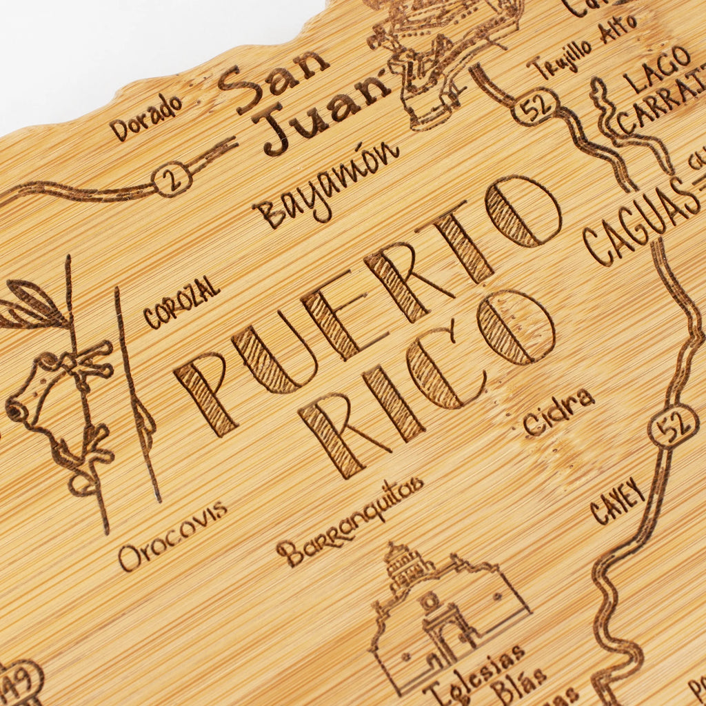 Puerto Rico Shaped Serving and Cutting Board I667311