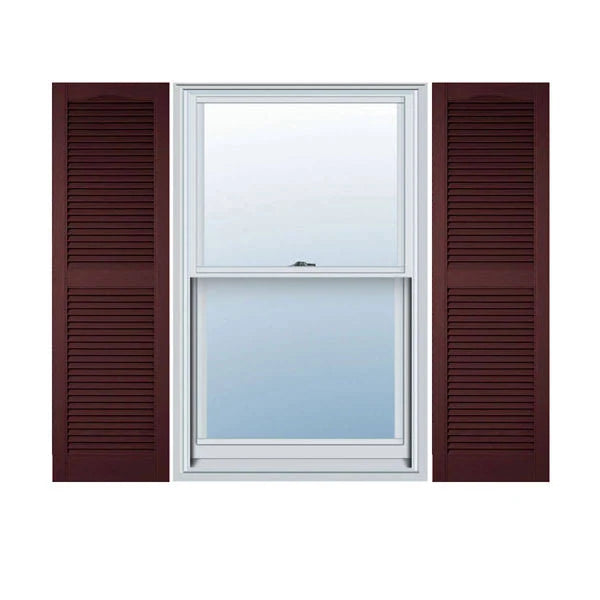 Bordeaux Vinyl Open Louver Shutters V875