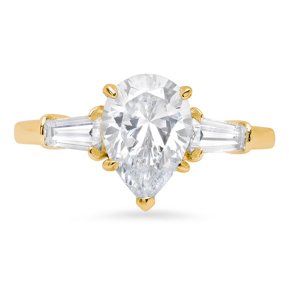 2.3 ct Pear Cut Natural Diamond Engagement Ring P916748