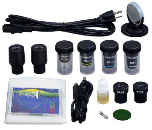 40X-2000X Built-in 3.0MP Digital Camera Compound LED Binocular Microscope with Vinyl Carrying Case A51945