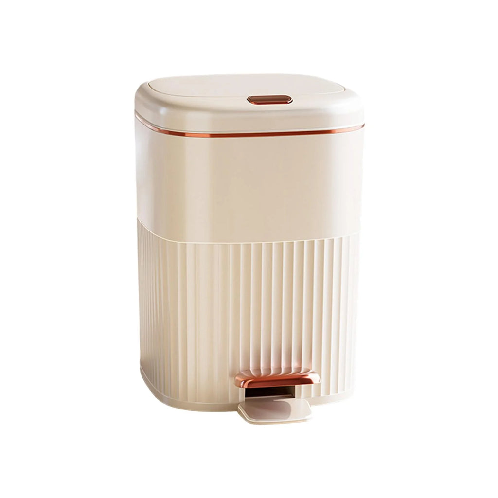 White Aureate 8L Step Trash Can Y9541