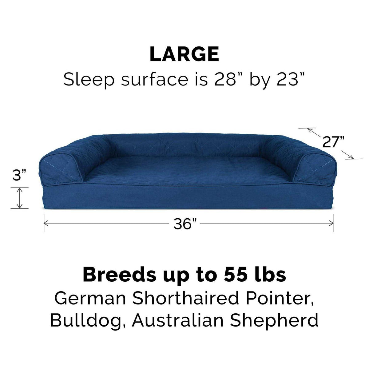 Quilted Sofa Dog Bed J386