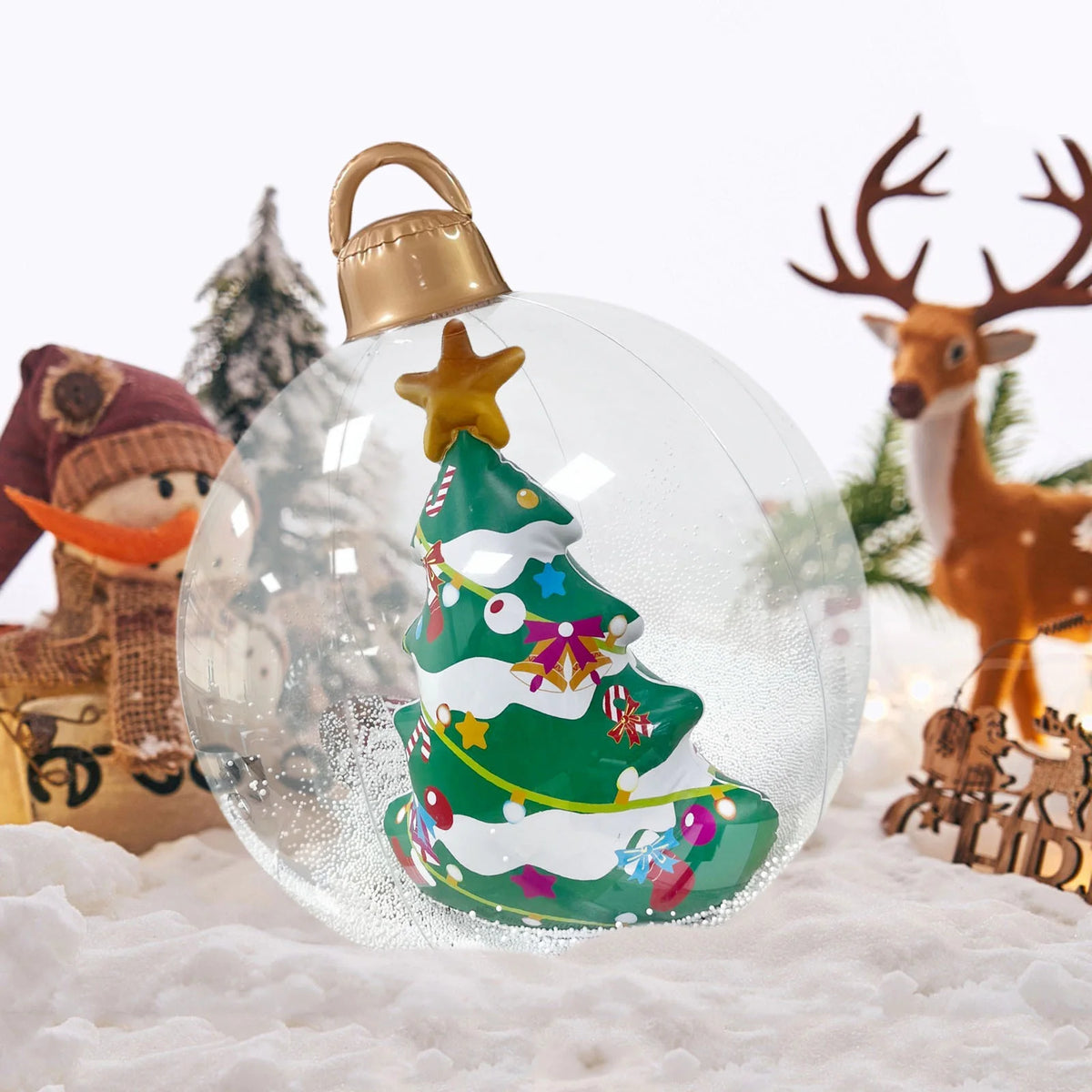Inflatable Christmas Decorations Ball 60cm Pvc G16424