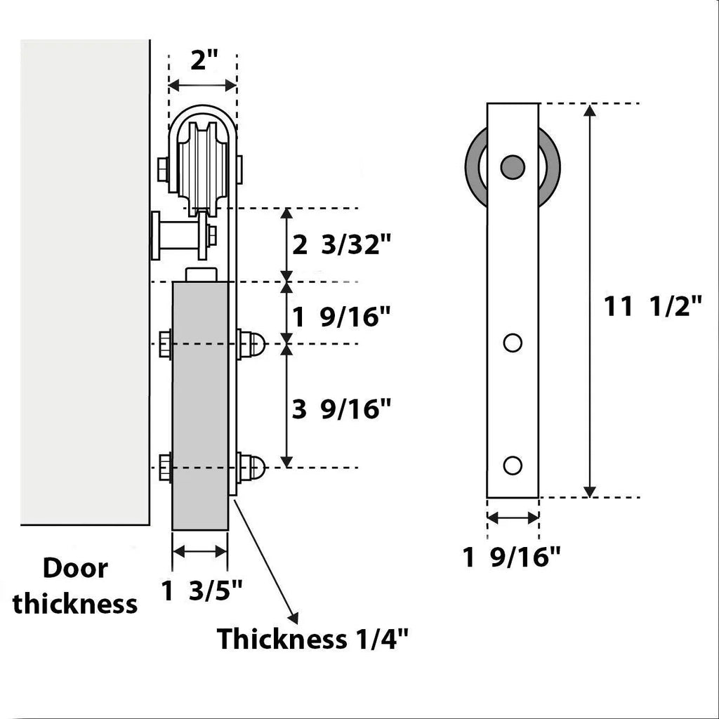 Double Barn Door 48 x 80 inches with Frosted Glass Q766486