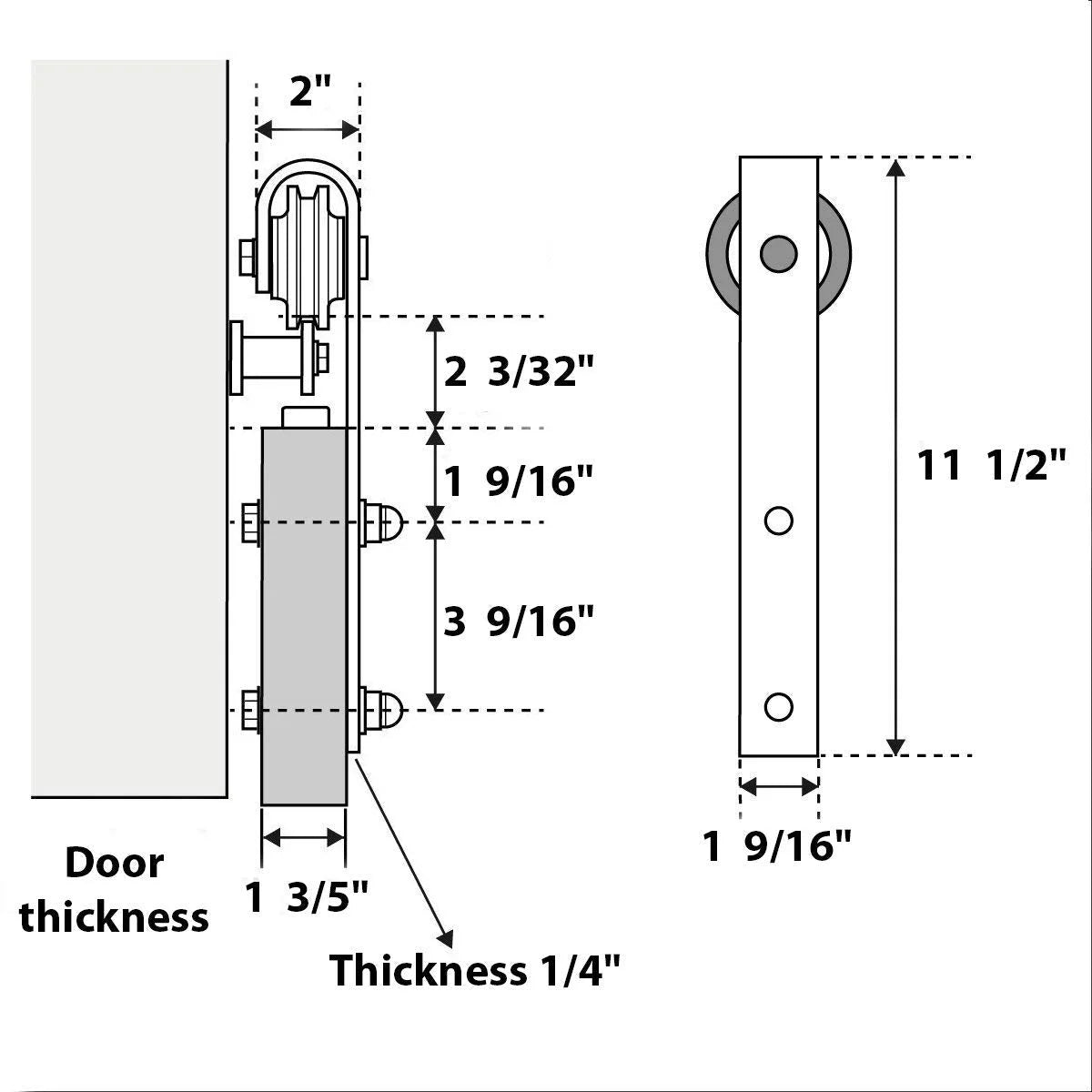 Double Barn Door 48 x 80 inches with Frosted Glass Q766486