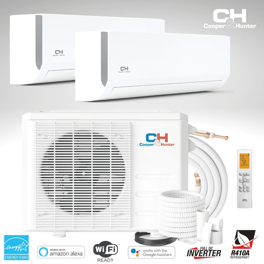 18000 BTU 230V Dual Zone Mini Split Heat Pump Air Conditioner Q280804