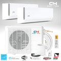 18000 BTU 230V Dual Zone Mini Split Heat Pump Air Conditioner Q280804