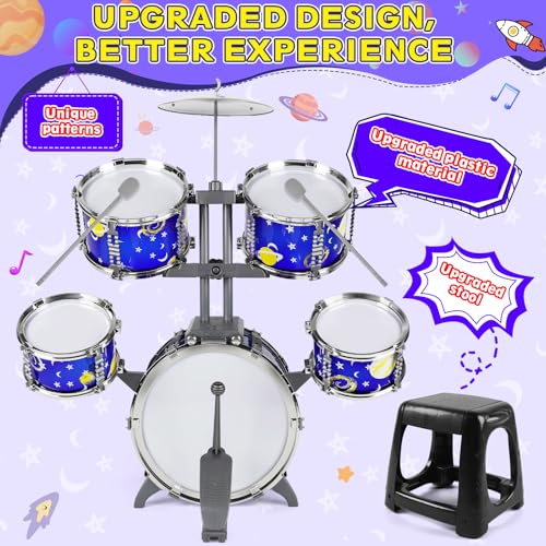 Kids Jazz Drum Set with Stool S317778