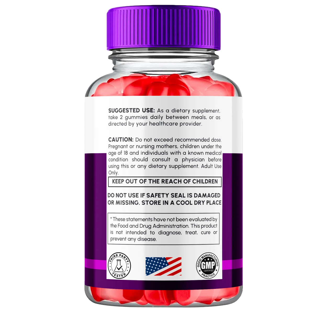 Apple Cider Vinegar Supplement Gummies with Folic Acid 180 Gummies G698888