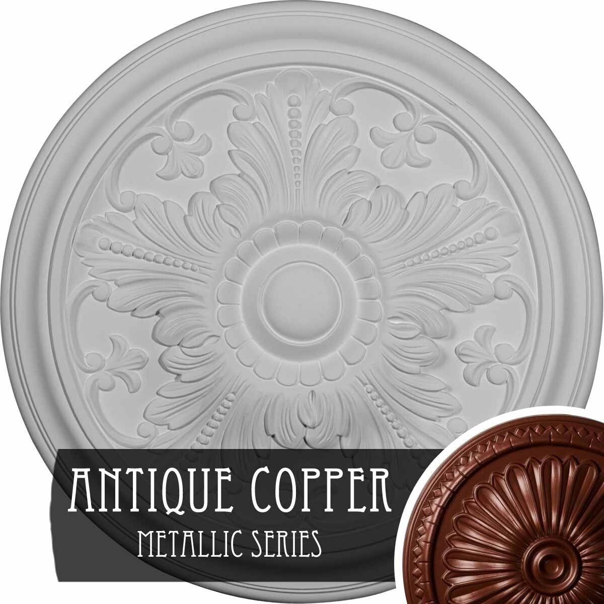Warm Silver Hand-Painted Ceiling Medallion S70420