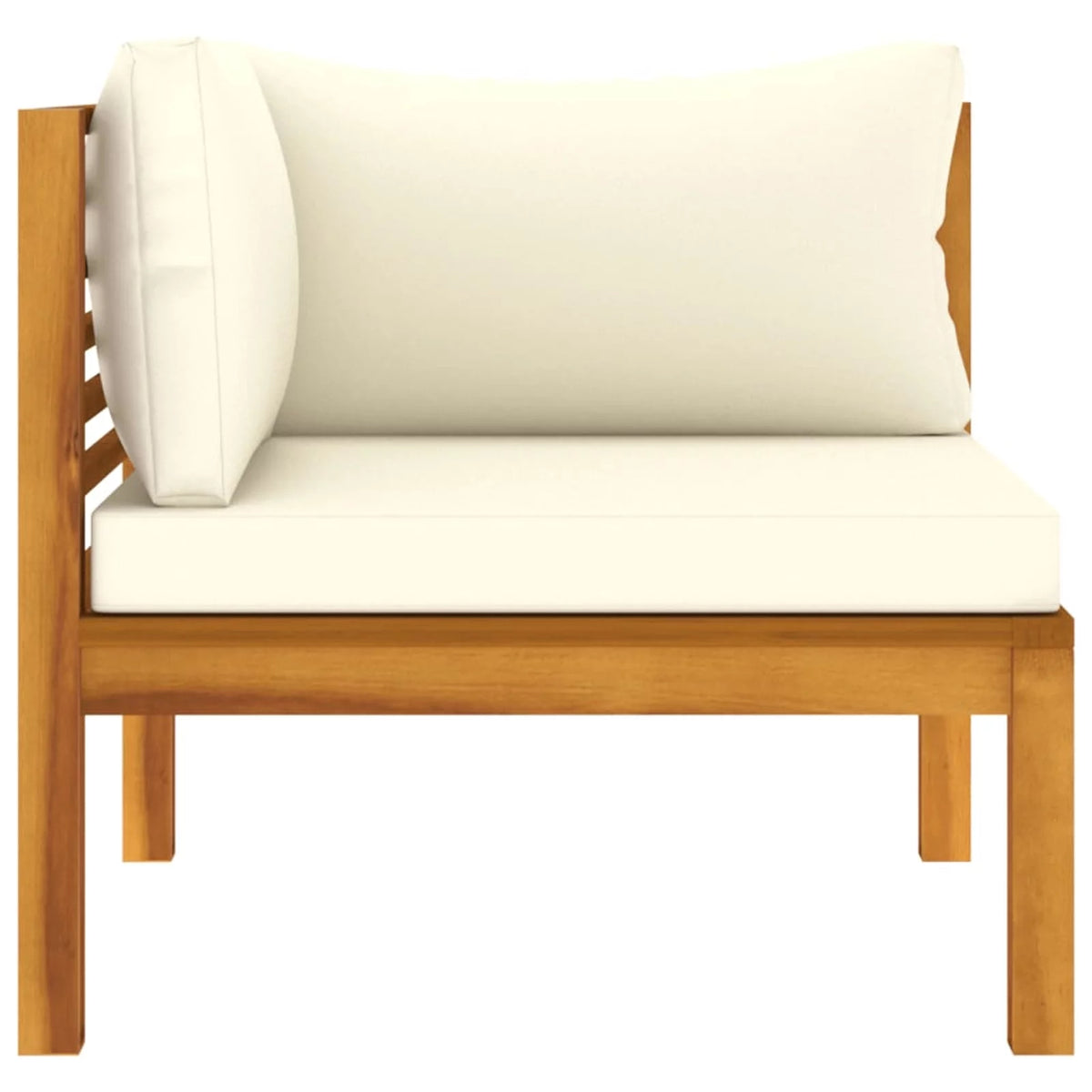 2-Seater Acacia Wood Patio Sofa with Cushion X41893