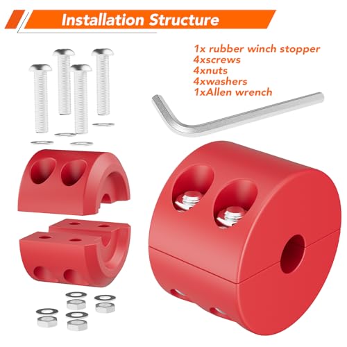 Black Rubber Winch Cable Stopper I237827