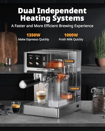 20 Bar Espresso Machine with Milk Frother and Dual Boiler B3571