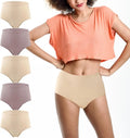 Washable Leak Proof High Waist Cotton Incontinence Underwear 5 Pack Q640
