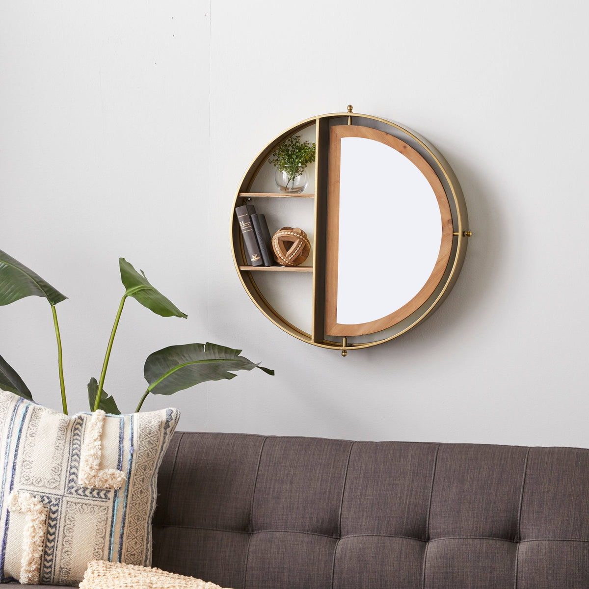 Gold Metal Wall Shelf R1524
