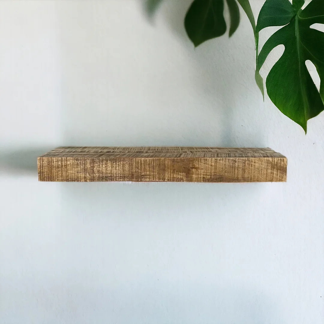 Mango Wood Wall Mounted Shelf N472