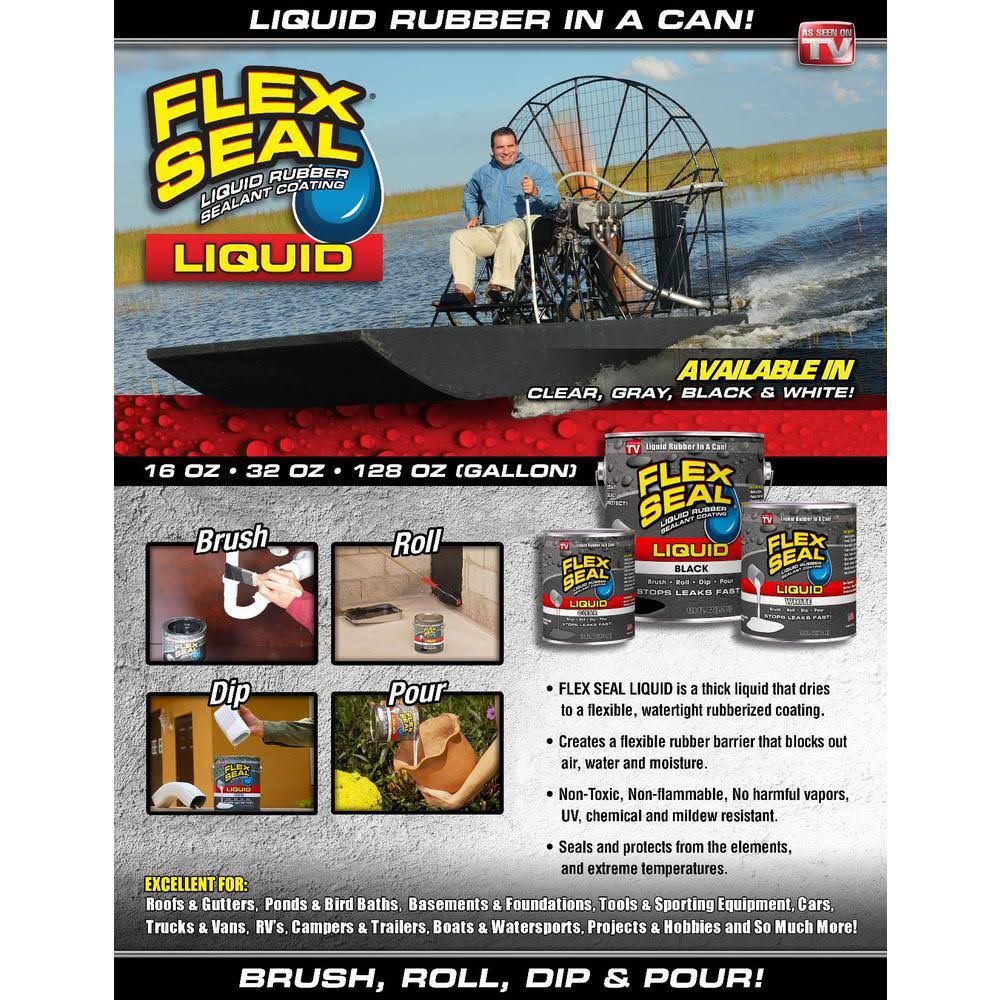 Black 128 fl oz Liquid Rubber Sealant Coating J8734
