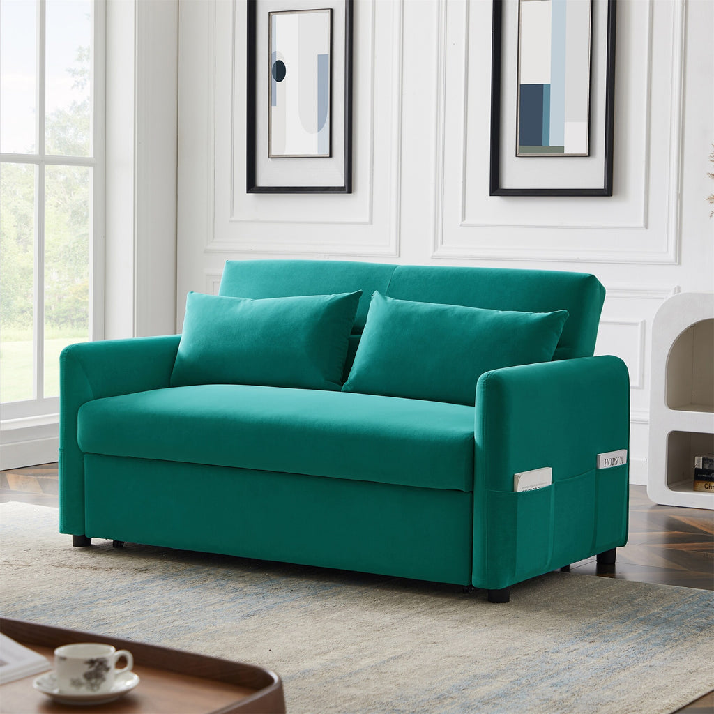 Blue Velvet Loveseat Sofa Z788