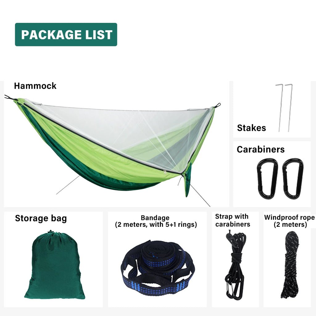 Portable Hammock with Mosquito Net for Camping U936710