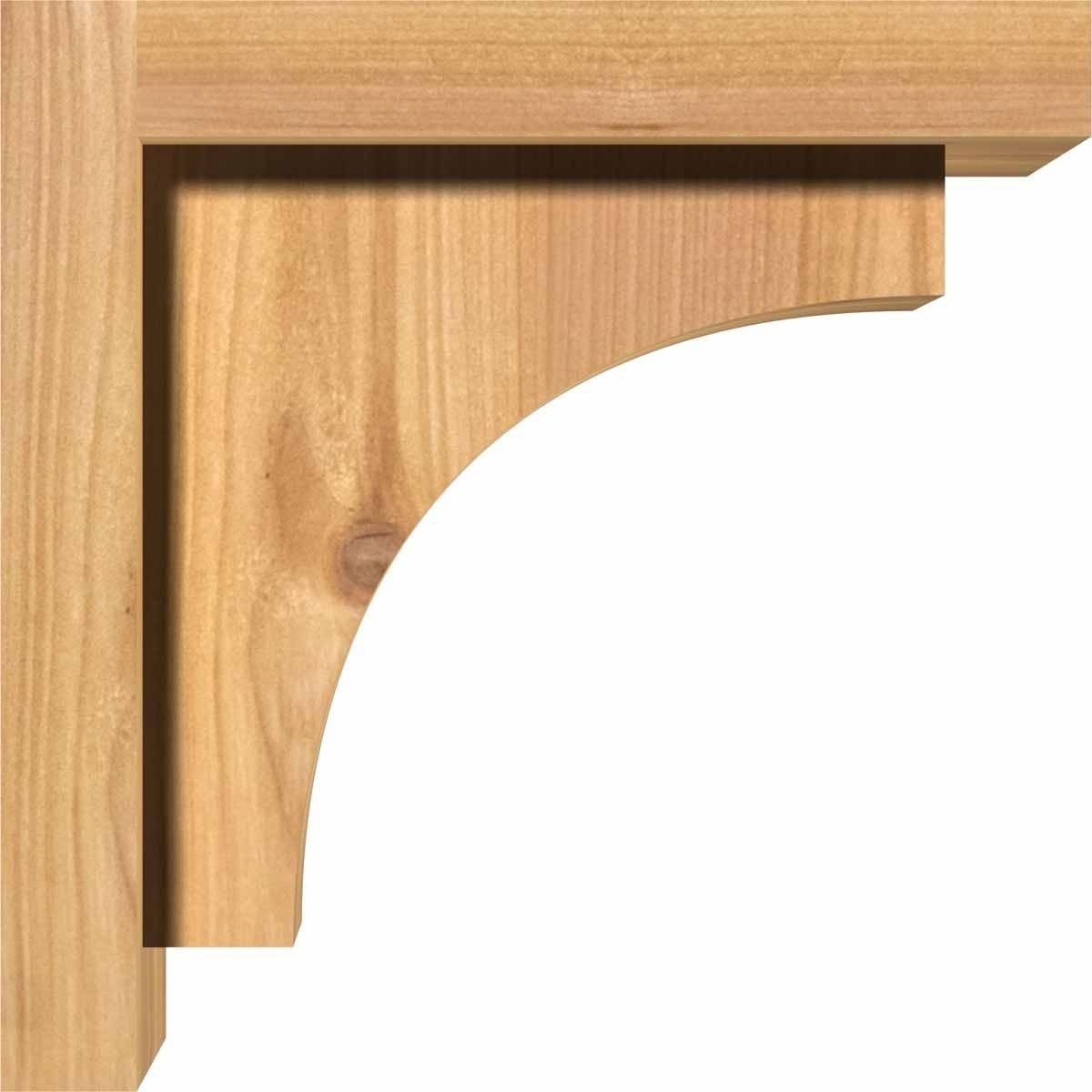 7 1/2x22W x 10x22D x 14x22H Western Red Cedar Corbel with Backplate W16855