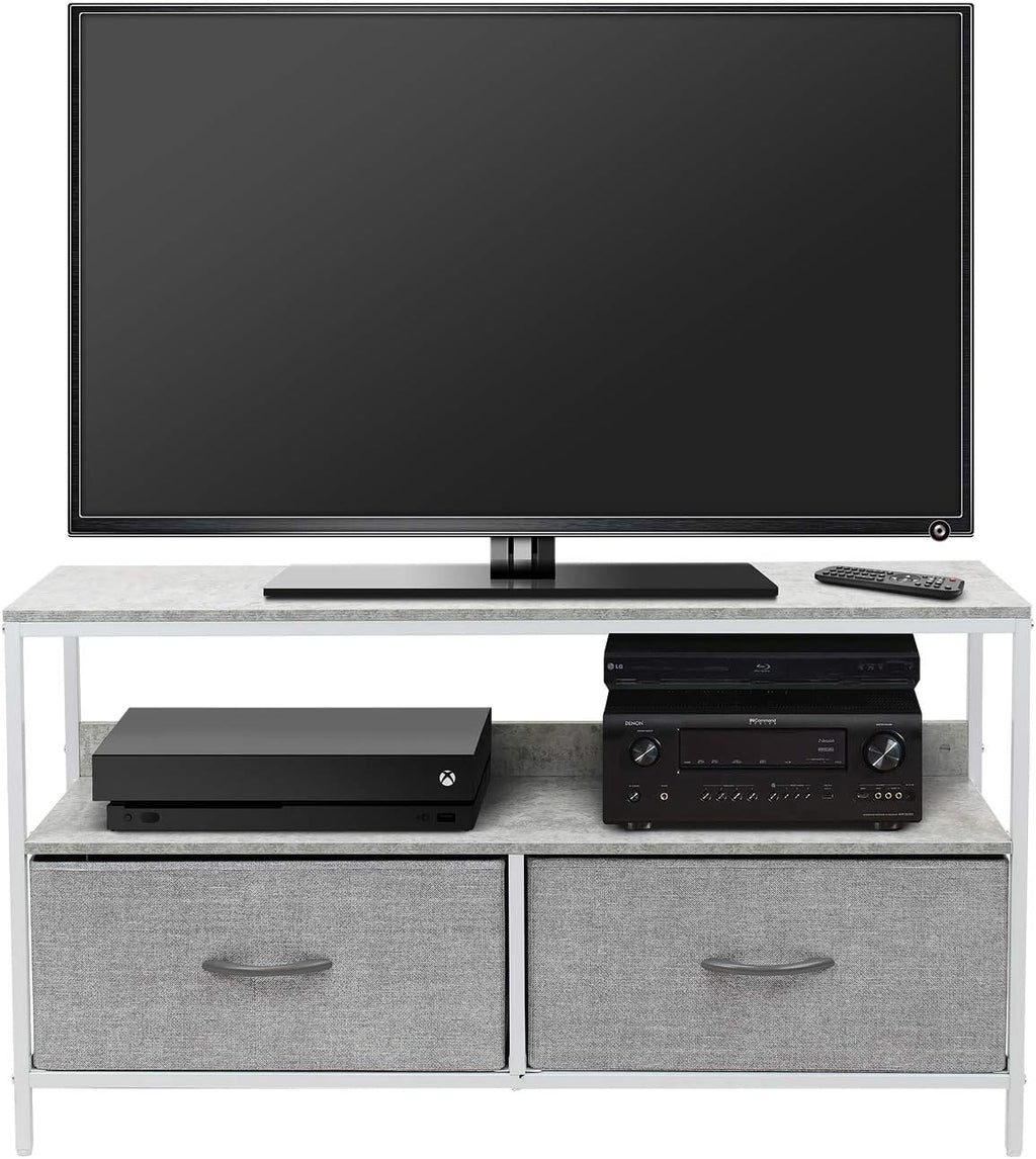 Brown Steel Frame Wood Top TV Stand Cabinet X819274