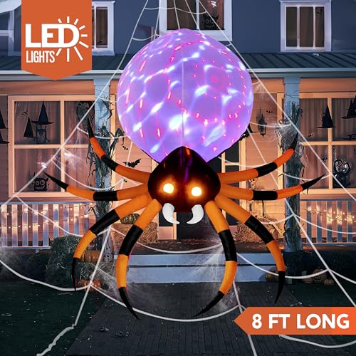 8 FT Inflatable Giant Spider Outdoor Decoration F7211
