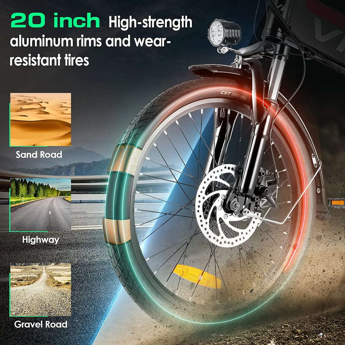 Folding Electric Bike 500W Full Suspension O285580