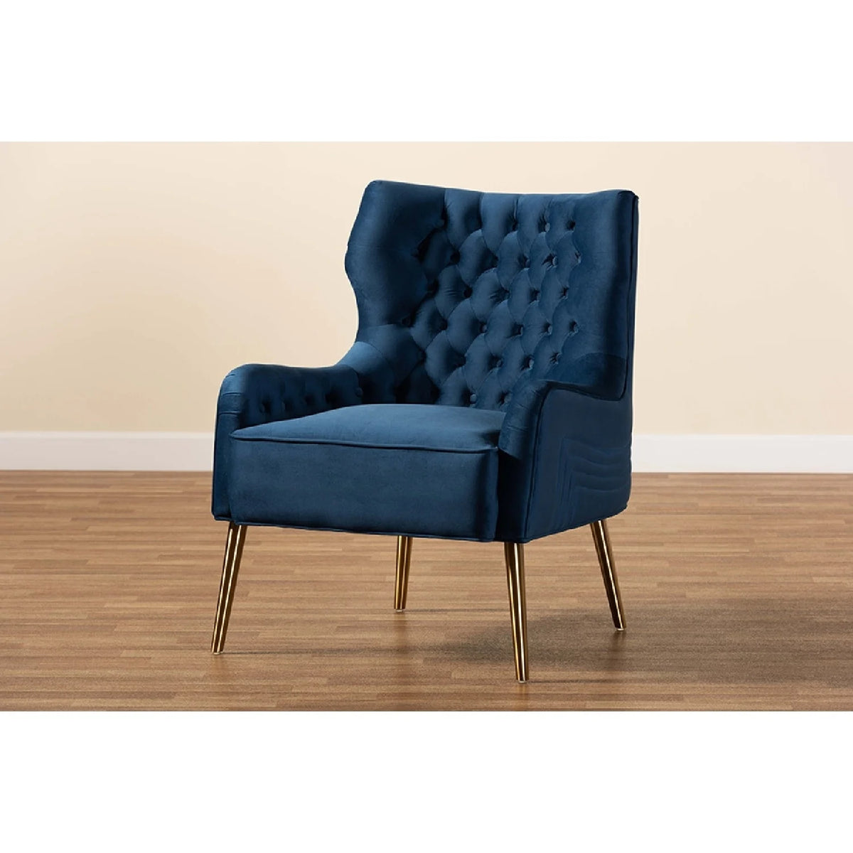Navy Blue Velvet Armchair V119