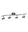 4 Light Semi Flush Mount Brushed Steel Metal 7 inch 16 Watts E18389