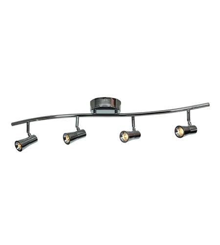 4 Light Semi Flush Mount Brushed Steel Metal 7 inch 16 Watts E18389