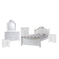 White 6 Piece Full Bedroom Set A88958