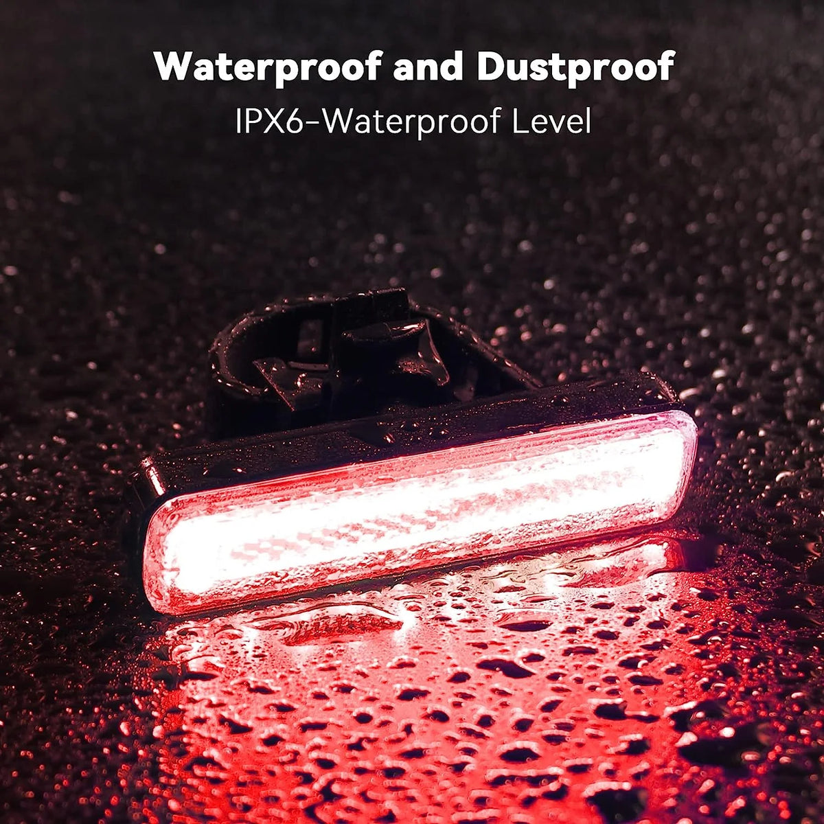 USB-C Rechargeable LED Bicycle Rear Light, Waterproof, 7 Colors 14 Modes C164935