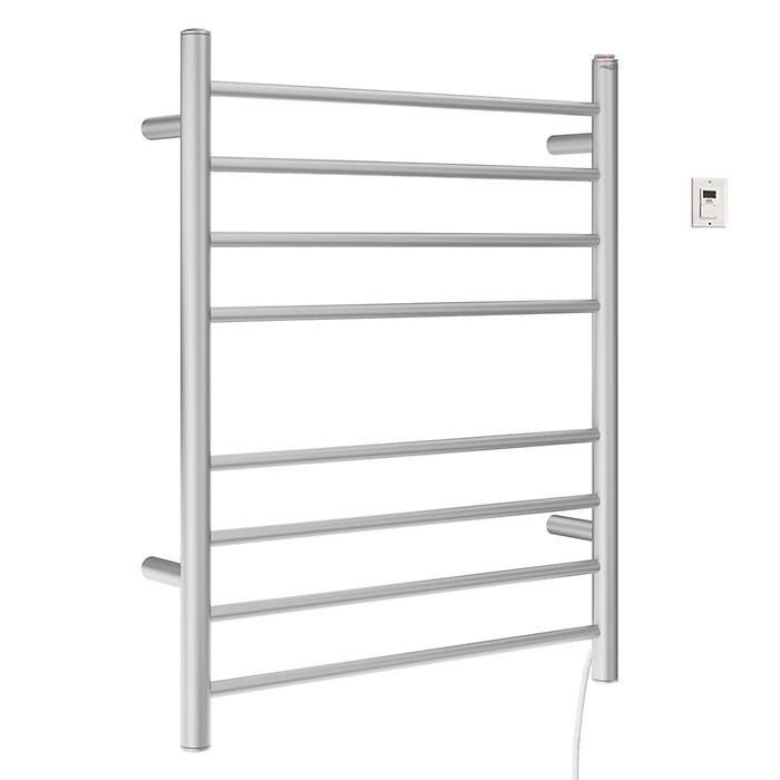 Dual 8-Bar Hardwired and Plug-In Towel Warmer in Brushed Stainless Steel N159918