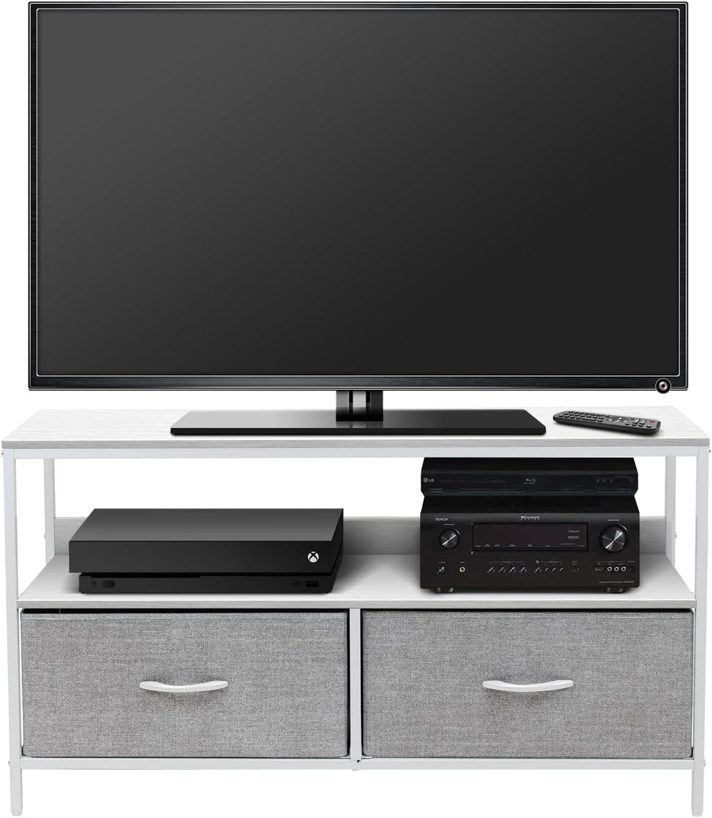 Brown Steel Frame Wood Top TV Stand Cabinet X819274