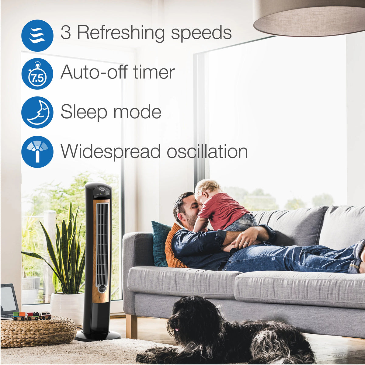 42" Tower Fan with Remote Control T2032