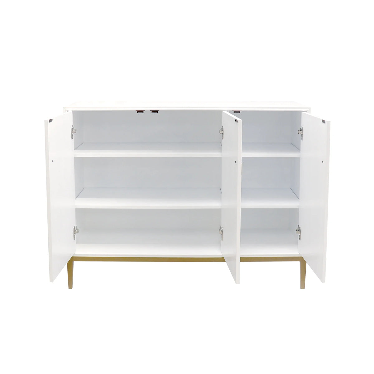 Ivory 3 Door Sideboard with Bronze Metal Frame O79965